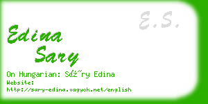 edina sary business card